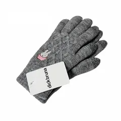 ワンポイント刺繍スマホ対応ケーブル手袋　