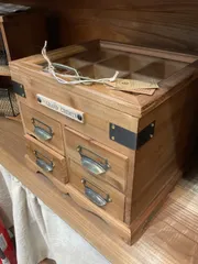 コレクションボックス 木製 コレクションケース ジュエリーボックス アクセサリーケース おしゃれ 大容量 引き出し付き アンティーク アンシェンヌ ハーフ