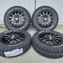 新品4本 軽トラ 軽バン タイヤホイールセット ハイゼット キャリー アクティ 145/80R12 マッドスター ラジアル MT 車検対応 12インチ MUD-Xiiのサムネイル