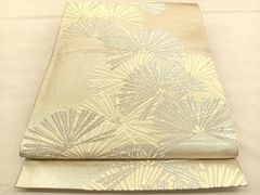 A◇着物くつろぎ 夏物 草花模様 金糸 萩 六通 正絹 薄物 絽 紗 袋帯