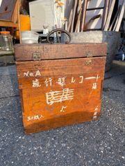 レコード箱　レコードケース　木製　木箱　レトロ　ヴィンテージ　アンティーク　古道具