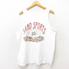 L/古着 ビンテージ タンクトップ メンズ 90s ビーチバレー コットン 白 ホワイト 25jun07 中古