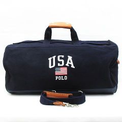 POLO RALPH LAUREN ポロ ラルフローレン ボストンバッグ 星条旗 USA キャンバス ネイビー MF005-0526③