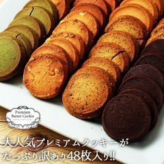 訳ありプレミアム割れクッキー 8種(2枚×24袋入)　バターたっぷりでサクサクっと香ばしい！　低水分バター/個包装/わけあり/ sno5