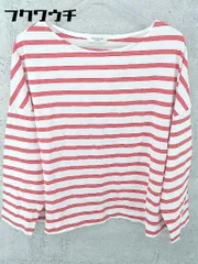 ◇ FREAK'S STORE フリークスストア ボーダー 七分袖 Tシャツ カットソー サイズFREE レッド ホワイト レディース 【中古】 【1002800921980】