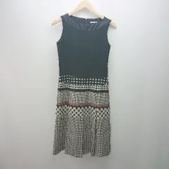 ◇ SIMPLICITE シンプリシテェ ドット柄 ポリエステル100% ノースリーブ 膝丈 ワンピース 表記なし ブラック レディース E  【1308290013076】のサムネイル