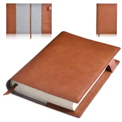 新品 Tonriga ブックカバー A5 大きい 薄型 手帳カバー A5 防水 レザー ノートカバー しおり付き ペンクリップ付き カード収納口付き ブックカバー 上質感のある合皮の高級本ソフトカバー 軽量 おしゃれ(手帳 文芸誌 参考書 教科書 専門書)に向