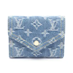 ルイ・ヴィトン LOUIS VUITTON 三つ折り財布 ポルトフォイユ ヴィクトリーヌ  M13212 ブルー デニム ポルトフォイユ・ヴィクトリーヌ レディース Used A