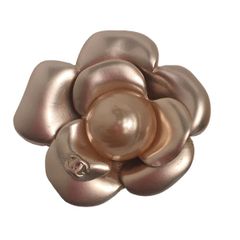 シャネル CCロゴカメリア コサージュ OOT ブローチ CHANEL シャンパンゴールド