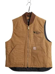 【お得なクーポン配布中!】 ほぼ デッドストック US企画 カーハート 中綿 ダック ベスト メンズ XL ナイロン キルティング ライナー ワーク 重ね着 企業 大きいサイズ