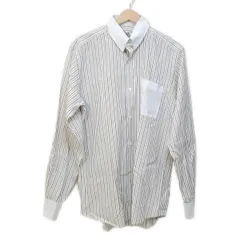 M353　美品　HERMES 長袖シャツ 袖刺繍 くすみピンク　正規品 M353 美品 HERMES 長袖シャツ 袖刺繍 くすみピンク 正規品