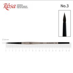 ROSA ローサ水彩筆 リス毛 画筆 Squirrel211 12本セット ROSA ローサ 絵筆 ダガー 薙刀型 画筆 StreamSynthetic143 4号