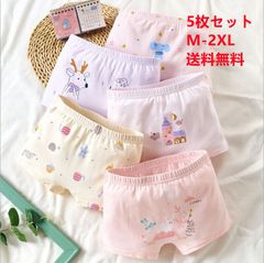 激安キッズ下着 女の子CARTOONパンツ5枚セットM-2XL1865