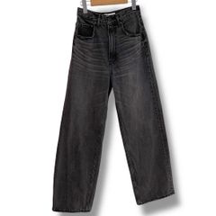 AZUL by moussy アズール ハイウエストワイドデニムパンツ 250GAS11-004K-1 デニム Y2K グランジ カジュアル モード 黒 ブラック Sサイズ レディース オールシーズン 夏  ゴーゴー古着セントラルパーク名古屋店 No.352Y