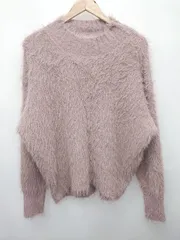 ◇ AZUL BY MOUSSY アズール バイマウジー 長袖 ニット セーター サイズS ピンクベージュ系 レディース P  【1406240008957】