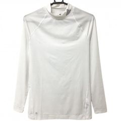 【美品】アディダス ハイネックインナーシャツ 白 ネックロゴ  メンズ M ゴルフウェア 2022年モデル adidas