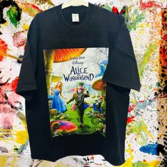 アリスインワンダーランド リプリント メンズ Tシャツ 半袖 春 夏 個性的 レトロ 個性的 奇抜 一点物 古着男子 古着女子 オーバーサイズ ゆるだぼ 大きいサイズ ヴィンテージリプリント US古着リプリント 古着コーデ ティム・バートン ジョニー・デップ
