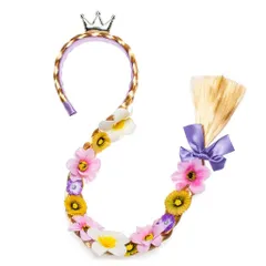 【新着商品】カチューシャ プリンセス 女の子 ウィッグ ラプンツェル コスプレ お姫様 SITEDAN 三つ編み つけ毛 かつら 髪飾り ヘアアクセサリー