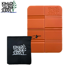 【キマリサウナサプライ】サウナマット オレンジ マットポーチ付き アウトレット品