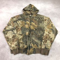 SPORTS AFIELD ジップパーカー リアルツリーカモ パーカー フーディ カモフラ柄 迷彩柄 総柄 ミリタリー 古着 USED Vintage ヴィンテージ