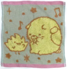 【中古】タオル・手ぬぐい ねこ/フチ：薄ピンク ドーナツ型タオル 「一番くじ すみっコぐらし～すみっコのスイーツタイム～」 F賞