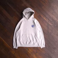 HUF ハフ PULL OVER HOODIE プルオーバーフーディ ベージュ×ブルー メンズ XL ストリートスウェットパーカー