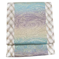 Polaris 西陣織 袋帯 日光東照宮 猫 猿 金糸 正絹 六通 Q919