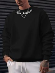 シンプル 薄手トレーナー  長袖シャツ 283 黒 白プリント ストリート ダンス HIPHOP B系 ヤクザ ヤンキー オラオラ系 悪羅悪羅 ホスト 服 メンズ ファッション