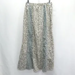 ◇ niko and … ニコアンド 総柄 ロング丈 フレア スカート サイズ36 ブラック グレー イエロー レディース E  【1406180088804】