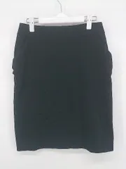 ◇ PROPORTION BODY DRESSING ストレッチ きれいめ オトナ女子 膝丈 タイト スカート サイズ4 ブラック レディース E  【1307250033079】