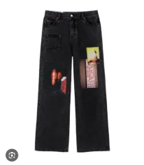 アンダーソンベル スタッズデニムパンツ ジーンズ L ブラック ZARA x Andersson Bell スタッズデニム 30inch