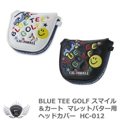 フォロー割実施中！(公式)ワールドゴルフ ゴルフ用品 保護 クラブカバー ブルーティーゴルフ スマイル＆カート マレットパター用ヘッドカバー HC-012 【IR】のサムネイル