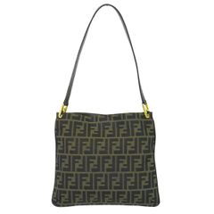 本物 フェンディ FENDI ズッカ ショルダーバッグ キャンバス ブラウン Zucca バッグ 中古 【フォロー割】