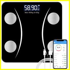 Bluetooth 体脂肪計 体組成計 スマホ連動 高精度/軽量収納 日本語APP iOS/Android対応 ボディスケール 体重計 多機能の体組成測定 体重、体脂肪率、筋肉率、体水分率、BMI など測定 iOS/Android対応 日本語取扱説明書