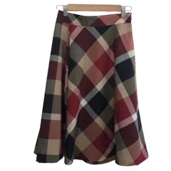 美品♡バーバリーブルーレーベル クレストブリッジ　リボンギャザースカート　カーキ セール】 クレストブリッジチェックドビータフタタックスカート