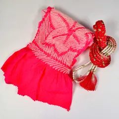 帯揚げ帯締め　金糸　ピンク系　振袖用