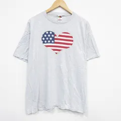 XL/古着 フルーツオブザルーム 半袖 ビンテージ Tシャツ メンズ 00s ハート 大きいサイズ コットン クルーネック グレー 霜降り 25aug07 中