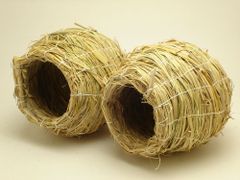 国産 ツボ巣 愛媛県産 わら 100％使用  2個入り  インコ 鳥の巣 わら巣