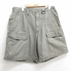 W35/古着 ラングラー ショート カーゴ パンツ メンズ コットン 茶系 ブラウン 25mar31 中古 ボトムス 短パン ショーパン