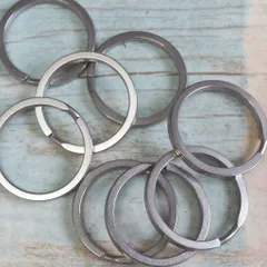 【35mm 2個セット】チタンキーリング 二重リング 丸リング ハンドメイド/アクセサリー部品 srk104【makuzo shop】