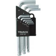 9本組 TRUSCO(トラスコ) ボールポイント六角棒レンチセット 9本組 GXB-9S