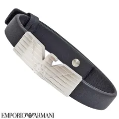 【新品】エンポリオアルマーニ ブレスレット レザー ブレス メンズ アクセサリー EMPORIO ARMANI EGS3075040 プレゼント 新品 無料ラッピング可 男性用 カジュアル