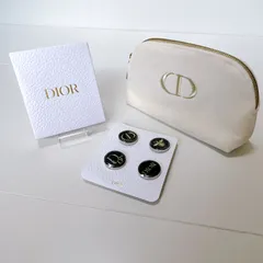 Dior ディオール　ノベルティ　セット　ポーチ　アイボリー　ピンバッチ　4個セット　管理番号ARCANRA47