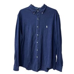 POLO RALPH LAUREN 長袖 シャツ 2XL ネイビー ポロラルフローレン ビッグサイズ 古着卸 アメリカ仕入 a708-5047