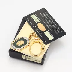 【美品】キーホルダー　Dunhill　ダンヒル　ゴールドカラー✖️レザー DUNHILL ダンヒル キーホルダー チャーム ゴールドカラー ロゴ