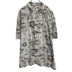 MERONA 半袖 柄シャツ 2XL ホワイト マルチカラー メローナ ボタン ビッグサイズ 総柄 カジュアルシャツ 古着卸 アメリカ仕入 a703-6563