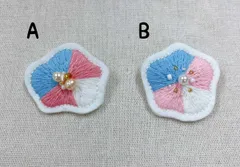 《レインボーフラッグ ブローチ》刺繍 トランスジェンダー カラー フェルト ビーズ