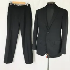 ユナイテッドアローズ/green label relaxing★春夏スーツ/上下セットアップ【上42/下72/黒/シャドーストライプ】背抜き/Set up◆cBH582<sale>