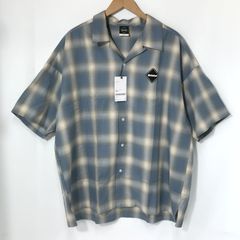 F.C.Real Bristol BIG LOGO シャツ 美品 FCRB-240061 半袖シャツ オープンカラーシャツ チェック柄 XLサイズ F.C.R.B トップス A13769◆