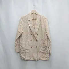 ◇ ⊇ N. Natural Beauty Basic コットン系 長袖 ダブルジャケット サイズM ベージュ レディース E  【1503050016155】